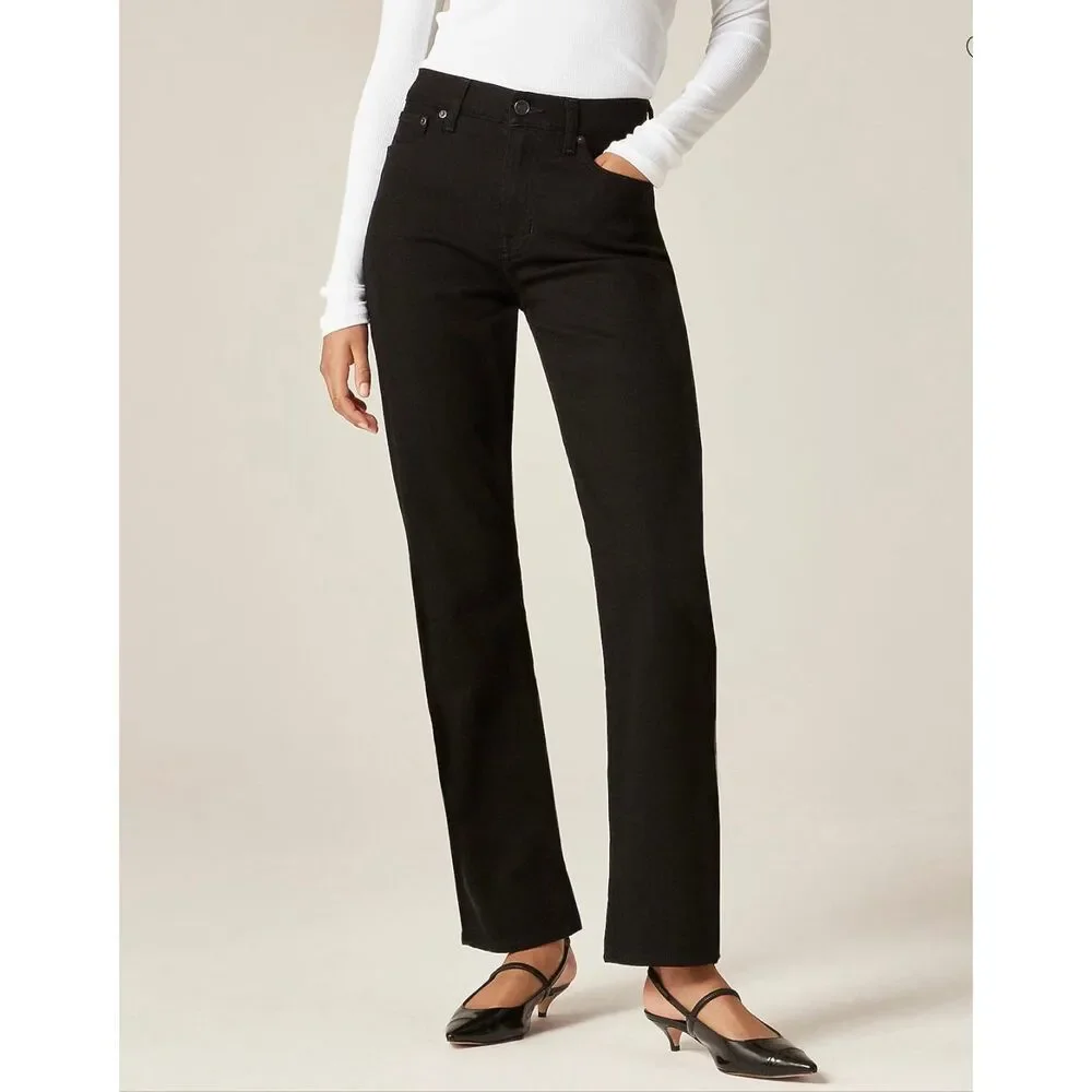 J. Crew Nipped straight jean in  Black NWT size 28
